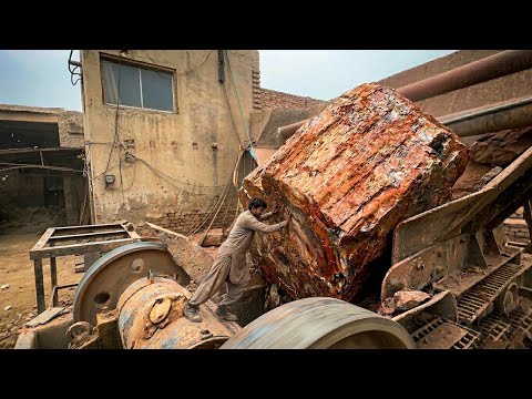 ⚠️ INSANE DESTRUCTION: Extreme Hard Rock vs. Giant Jaw Crusher! ⚠️Will it EXPLODE? 🧨