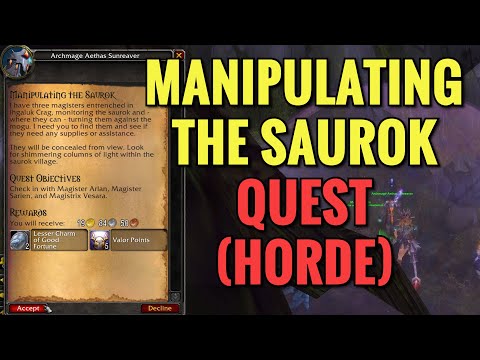 Manipulating The Saurok Quest (HORDE) (WoW MOP)