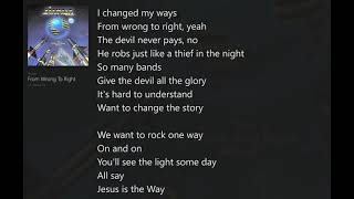 From Wrong to Right (with Lyrics) Stryper/The Yellow and Black Attack