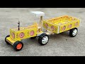 How To Make Matchbox Tractor With Trolley Diy Tractor Trolley At Home Mini Science Project