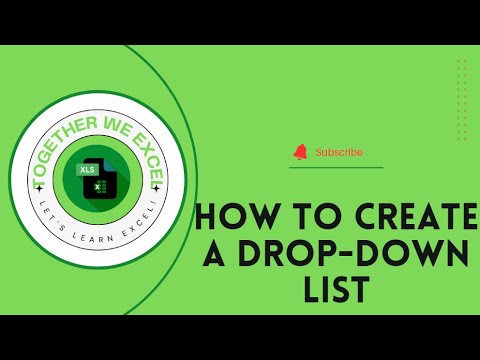How to Create a Drop-Down List in Excel and Delete it!