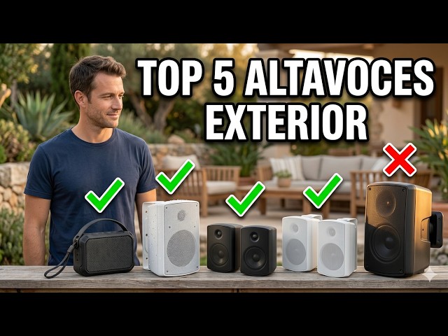 Vídeo relacionado con Plyee Audio 250W Altavoces Bluetooth para Exteriores, Sincronización Inalámbrica Entre Altavoces, Montaje en Pared para Patio, Porche, Cenador, Garaje, Paquete de 2 (MZ-632)