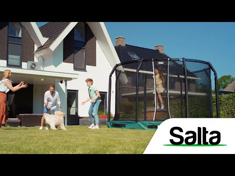 Studsmatta Salta Premium Ground inkl. säkerhetsnät Ø305 cm