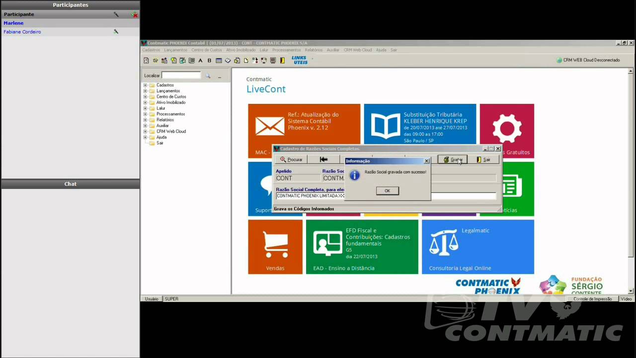1 Contábil Phoenix Parte Cadastral - Contmatic Phoenix