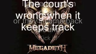 Megadeth - Kick the chair (lyrics)