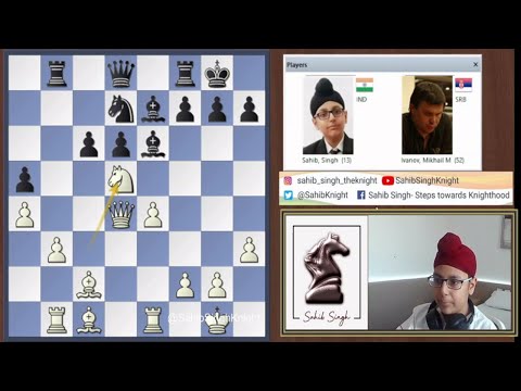 Sahib Singh vs GM Mikhail Ivanov | #chess #ajedrez #sahibsinghchess #checkmate #sahibsinghknight