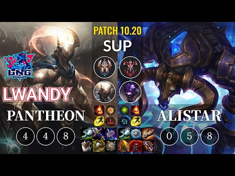 LNG lwandy Pantheon vs Alistar Sup - KR Patch 10.20