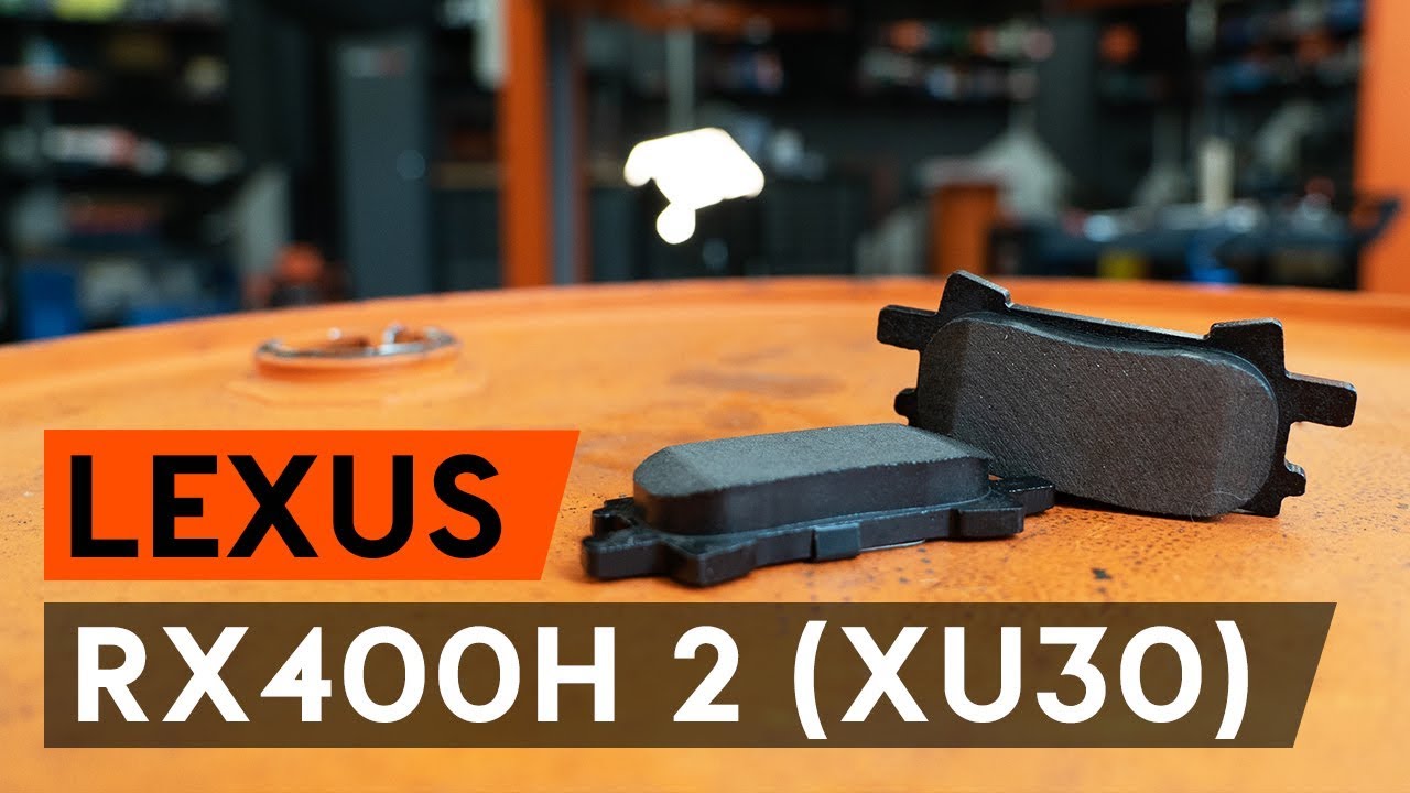 Como mudar pastilhas de travão da parte traseira em Lexus RX XU30 - guia de substituição