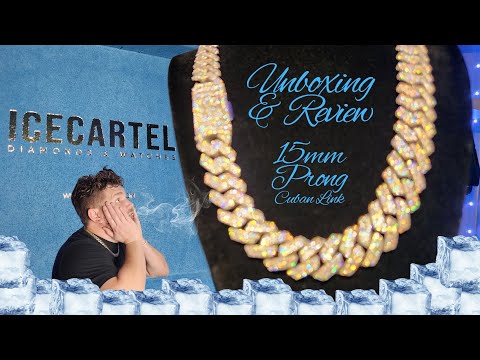 SUPER ICEY 15mm MOISSANITE CUBAN LINK CHAIN FROM ICECARTEL!!!