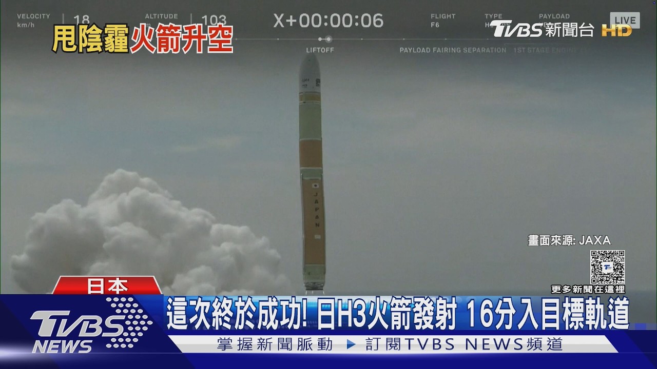 影音/日本H3火箭「30構型」升空!全系列試飛完成 太空發展寫新頁