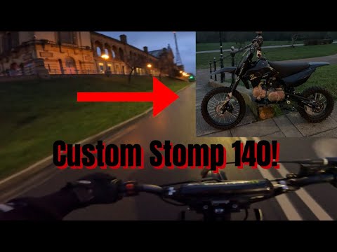 Riding Custom Stomp 140 Pitbike!