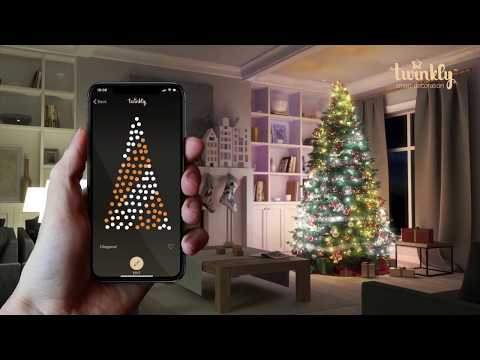 Kalėdinė išmanioji lempučių girlianda Twinkly Strings 250 LED RGB, daugiaspalvės video