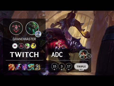Twitch ADC vs Miss Fortune - KR Grandmaster Patch 10.24