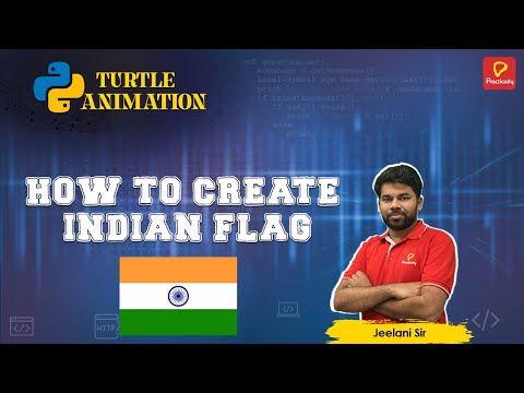 India Flag Using Python Turtle