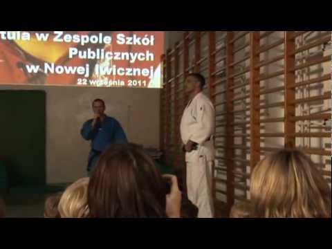 Trening judoków UKS Iwiczna z Pawłem Nastulą