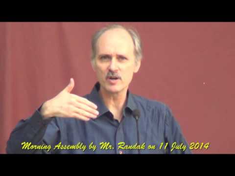 Morning Assembly by Mr. Randal on 11 July 2014, Mount Carmel School