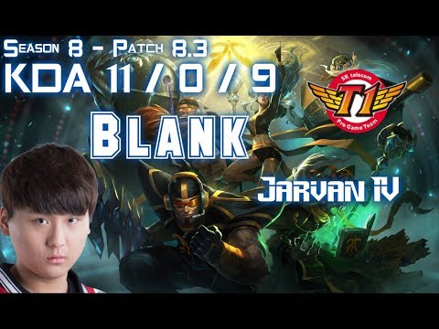 SKT T1 Blank JARVAN IV vs SEJUANI Jungle - Patch 8.3 KR Ranked