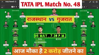 RR vs GT dream11 team | Rajasthan royals vs Gujrat titans match prediction Today dream11 team.