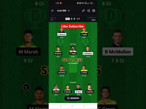 SCO vs AUS||SCO vs AUS Dream 11 Prediction|SCO vs AUS Dream 11 Team Today|Scotland vs Australia T20I