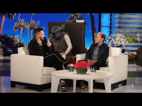 【エレンの部屋】アダム・レヴィーンにドッキリ　（Adam Levine Gets Scared by a Giant Rat）