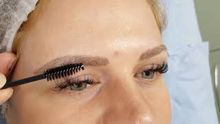 Healed Blonde Microblading Eyebrows after 1 session by El Truchan @ Perfect Definition