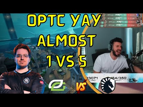 Tarik Reaction on Optc YAY Almost 1 vs 5 Clutch Against Team Liquid