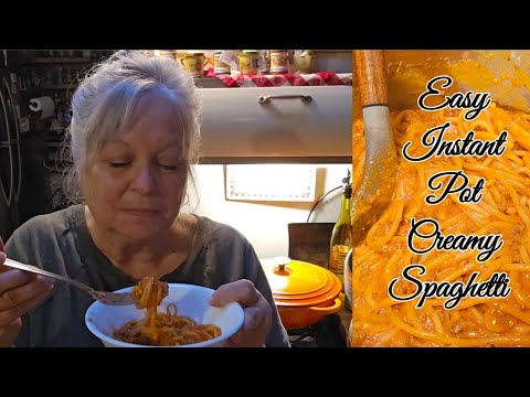 Semi-Homemade/ Easy Instant Pot Creamy Spaghetti!
