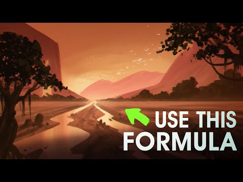 Easy Formula for Painting Simple & Visually Appealing Landscapes | Background Digital Art Tutorial