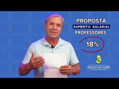 Projeto de Lei que CONCEDE AUMENTO DE 18% AOS PROFESSORES de Gentio do Ouro - Bahia