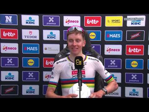 TADEJ POGAČAR RACE WINNING INTERVIEW RONDE VAN VLAANDEREN 2025 #cycling #epic #tadejpogacar