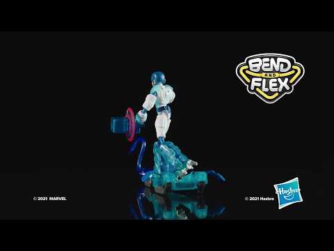 Marvel Avengers Bend and Flex Missions Captain America Ice Mission Figure, 6-Inch-Scale Bendable Toy for Ages 4 and Up thumbnail