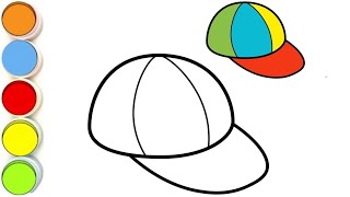 How to Draw an Easy Cap | Step-by-Step Tutorial | Kids Drawing and Coloring