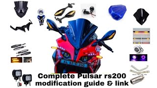 PULSAR RS200 complete modification guide and accessories links in description ๐๐