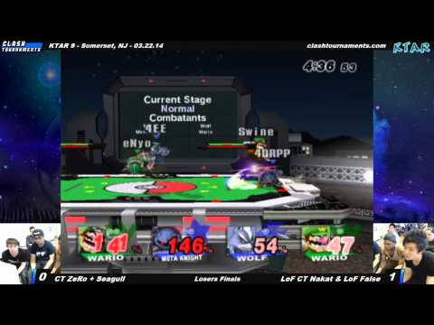 KTAR 9 - CT ZeRo + Seagull vs CT LoF NAKAT + LoF False - Losers Finals - SSBB