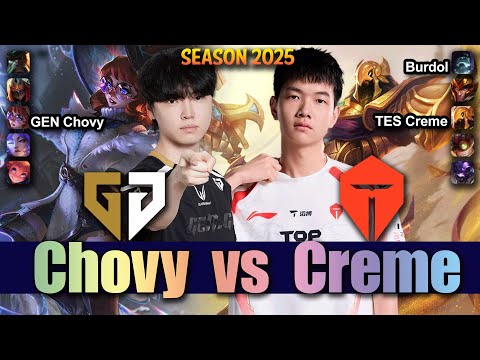GEN Chovy vs TES Creme - Chovy AURORA vs Creme AZIR Mid - Patch 25.19 KR Ranked | lolrec
