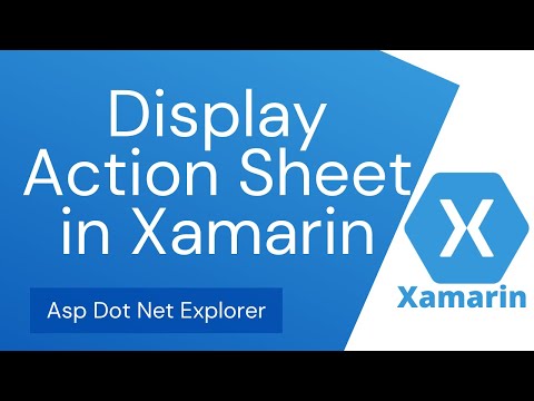 How to Display Actionsheet in Xamarin Forms | DisplayActionSheetAsync