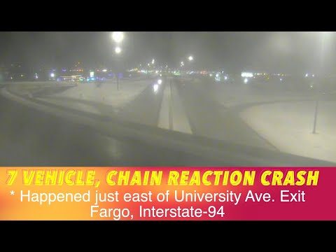 7 Vehicle, Chain Reaction Crash On I-94 At Fargo