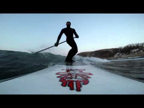 Зимний Sup серфинг в бухте Чернышева