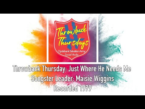 Throwback Thursday - Just Where He Needs Me