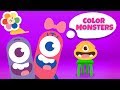 Learn Colors With Color Monsters New Episodes Funny Cartoons For Children Colors Songs