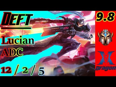 Deft as Lucian ADC | S9 Patch 9.8 | RANK 7 Korean Challenger | Full Gameplay
