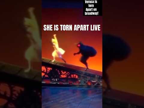 Veruca is torn apart! #scary #charlieandthechocolatefactory #verucasalt #fear #broadway #tornapart