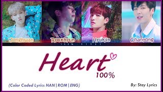 100% (백퍼센트) - Heart(맘) (Color Coded Lyrics HAN|ROM|ENG)