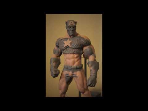Captain America Sculpture