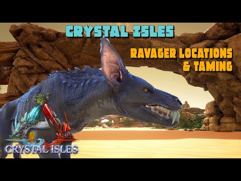 ARK: Crystal Isles - Ravager Spawn Location & TAMING!!