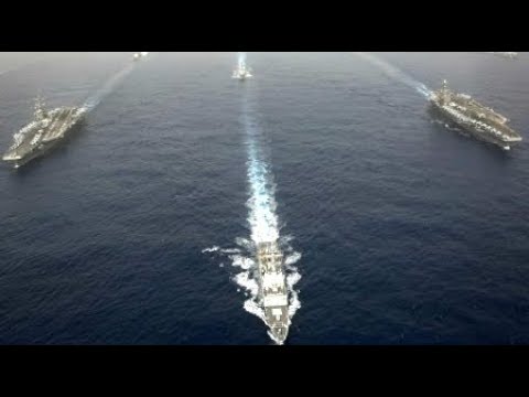 Trump deploys 2 carrier strike groups to Mediterranean Sea as Putin Russia & Kim North Korea Meet Video