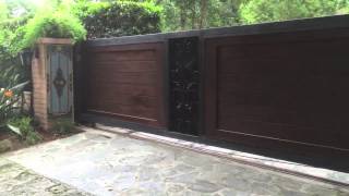 Wood and Iron Gate Installation, Mulholland Security, Los Angeles