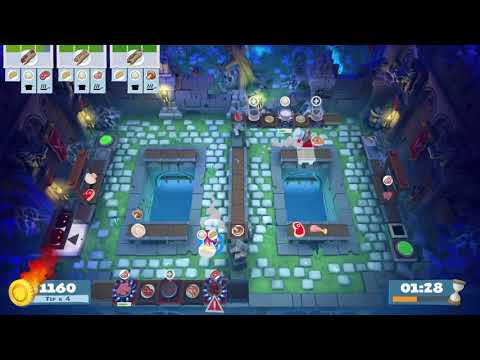 Overcooked 2 - Hangry Horde Lvl 3-1 - 2 players - Score: 2280