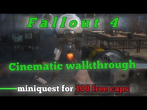 Fallout 4 | Graygarden quests: part 1 | First dialogue | 100 caps for free from a robot🎮