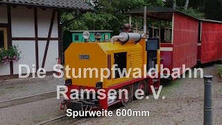 preview picture of video 'Die Stumpfwaldbahn Ramsen e. V. 600 mm , train, http://www.stumpfwaldbahn.de/'